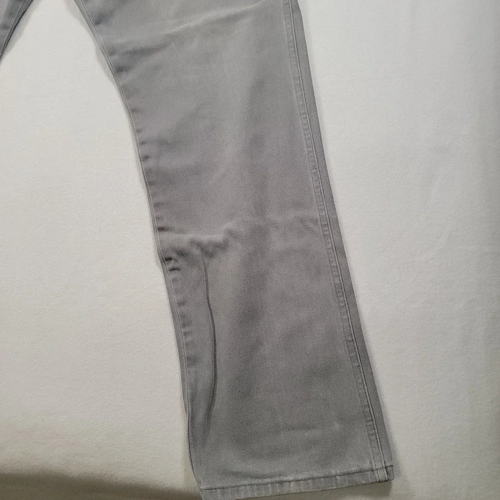 Wrangler Jeans Mens 42x34 Gray Denim Straight Leg Workwear 13MWZCG Flaws